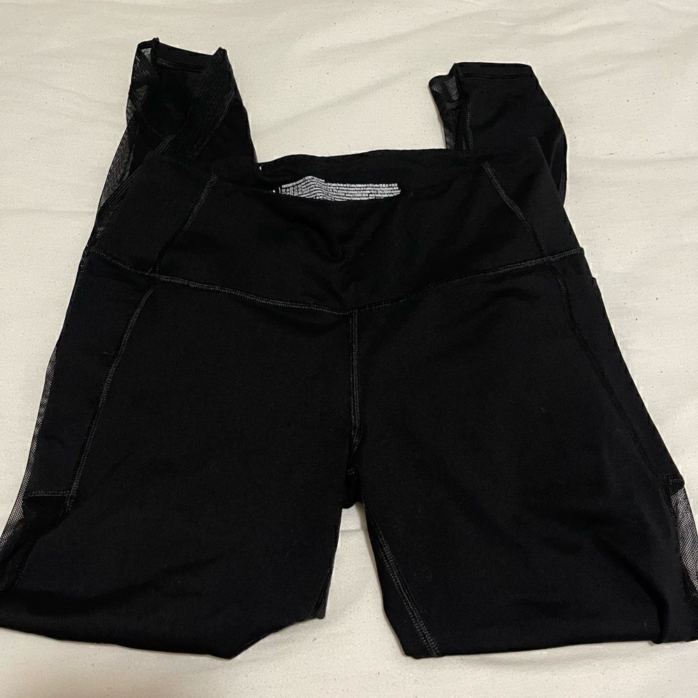 Victoria secret black mesh workout leggings